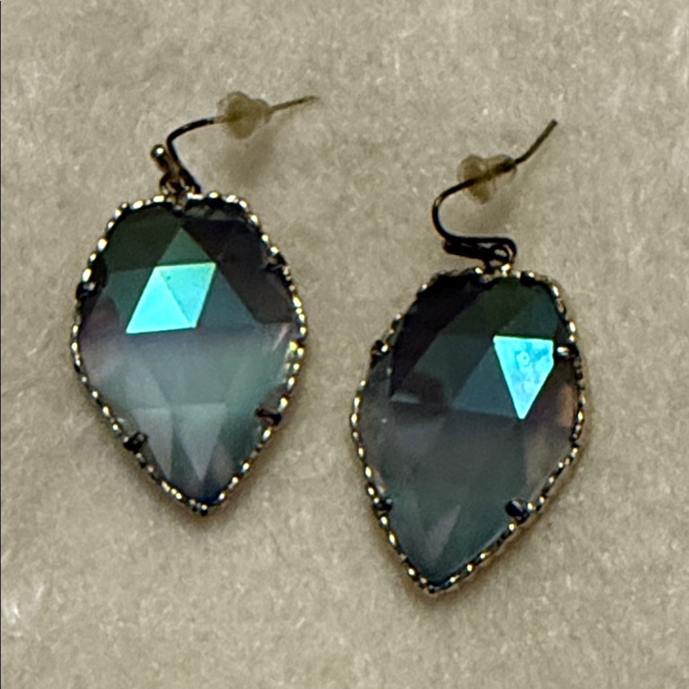 Kendra Scott older style earrings with slate iridescent stones
